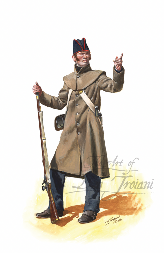 Royal Marine Enlisted Man In Overcoat, 1812-15
