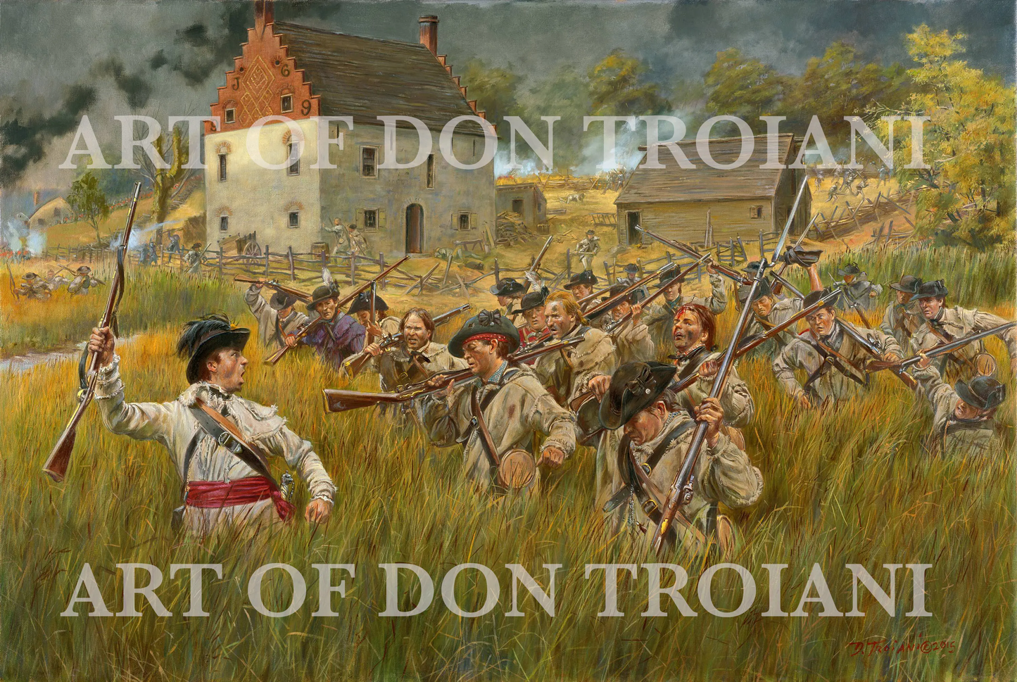 Gowanus Creek, The Battle Of Long Island, 1776 - Canvas Giclee