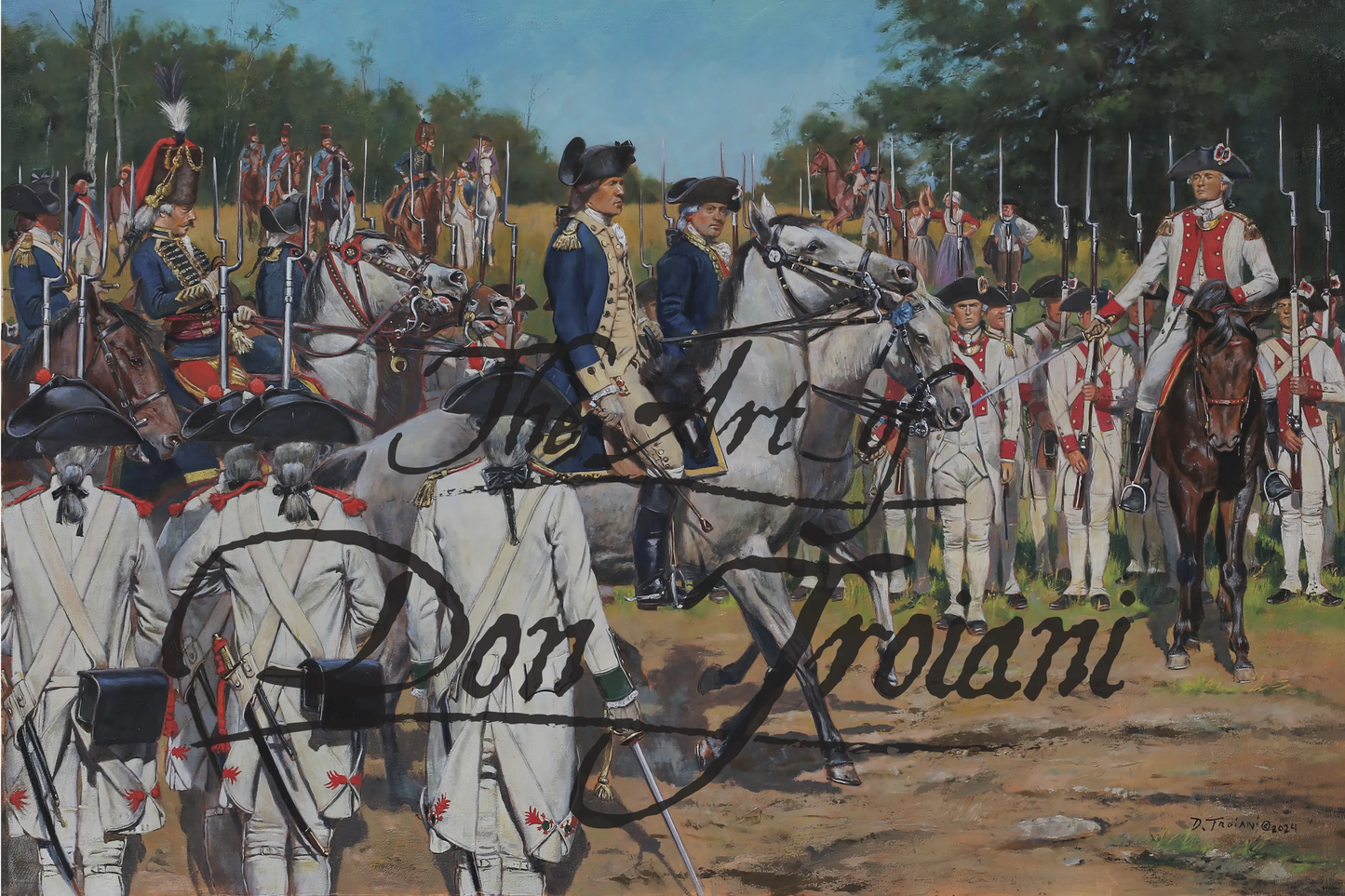 "The Allies" General Washington And Rochambeau, 1781 - Canvas Giclee Artist Proof