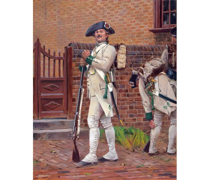 Chasseur Of The Saintonge Regiment, 1781 - Canvas Giclee