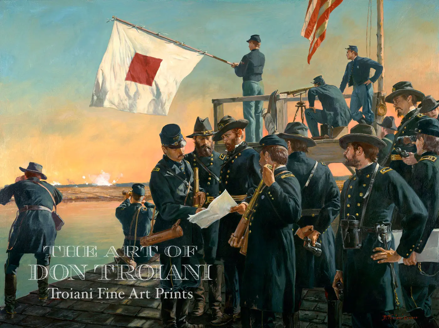 Signaling The Assault Of Fort McAllister, December 13, 1864 - Canvas Giclee