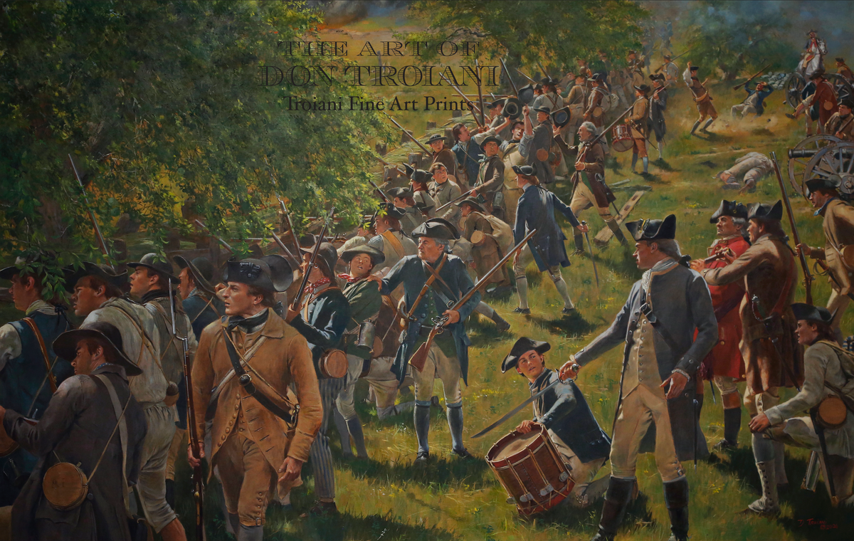 "The Rail Fence" Battle of Bunker Hill, June 17, 1775 Limited Edition Artist Proof Canvas Giclee
