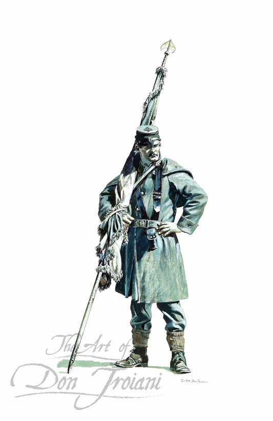 Union Color Bearer in Black and White