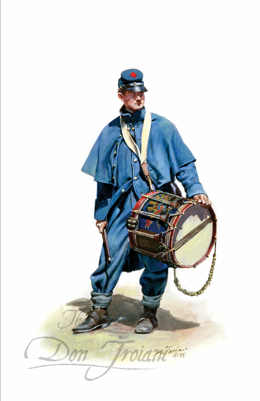 Union Drummer Boy In Overcoat