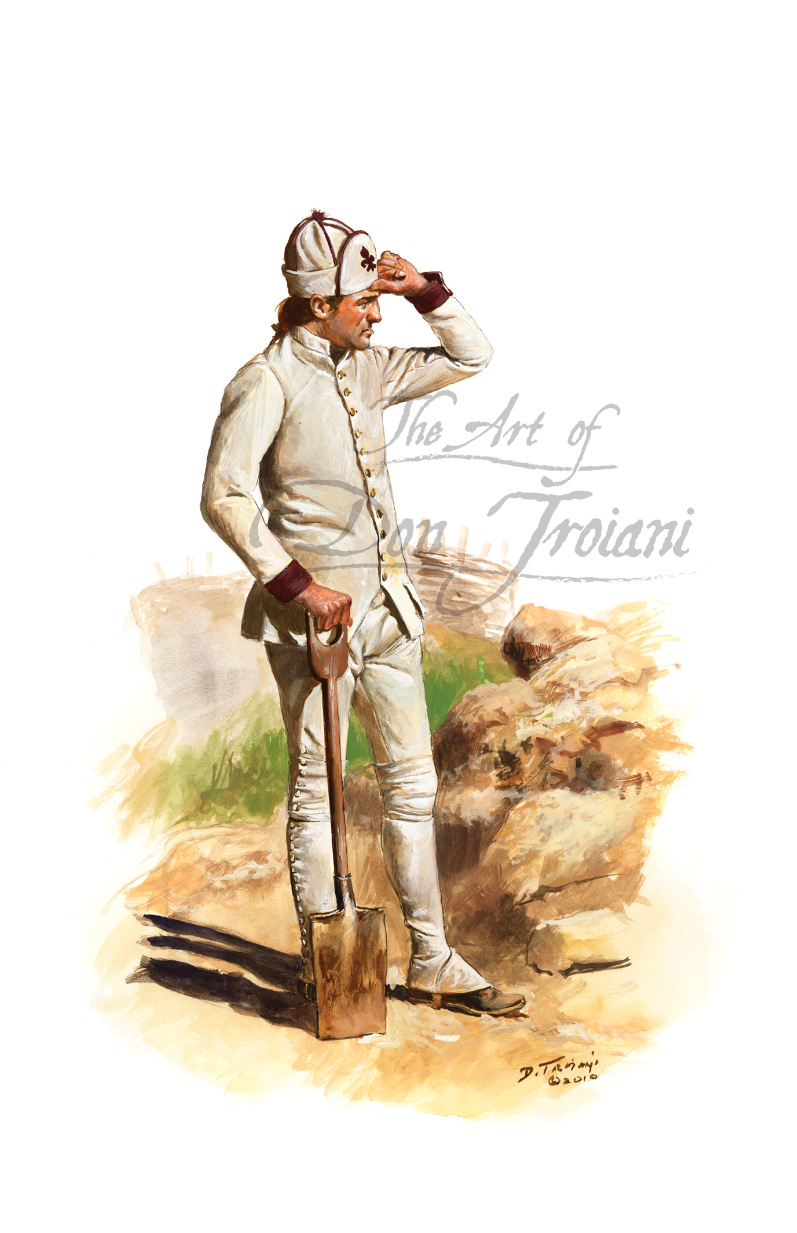 French Private Gatinois Regiment, In Fatigue Dress, Yorktown, Virginia, 1781