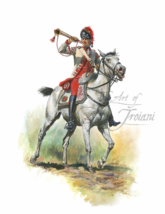 Trumpeter, British 17th Light Dragoons, 1776