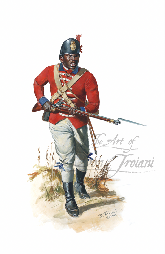 Fusilier of the Battalion of Free Blacks of Havana, “Fusilero del Batallon de Morenos Libres de La Habana,”&nbsp;Siege of Pensacola,&nbsp; 1780