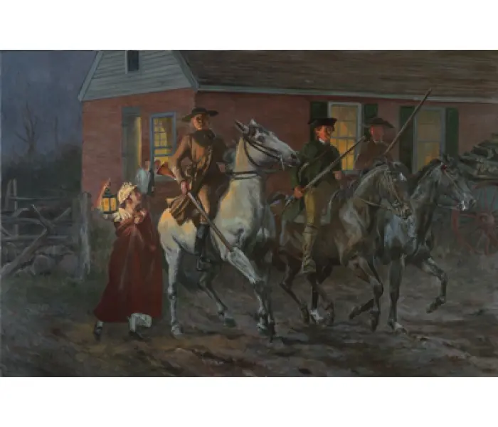 Departure Of The Minutemen, Westford Responds, April 19, 1775 - Canvas Giclee