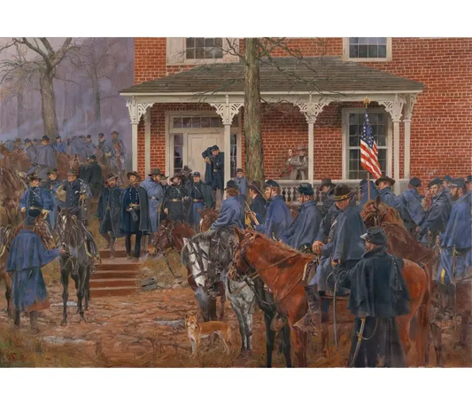 Sherman Leaving The Henegar House, December 1, 1863 - Canvas Giclee