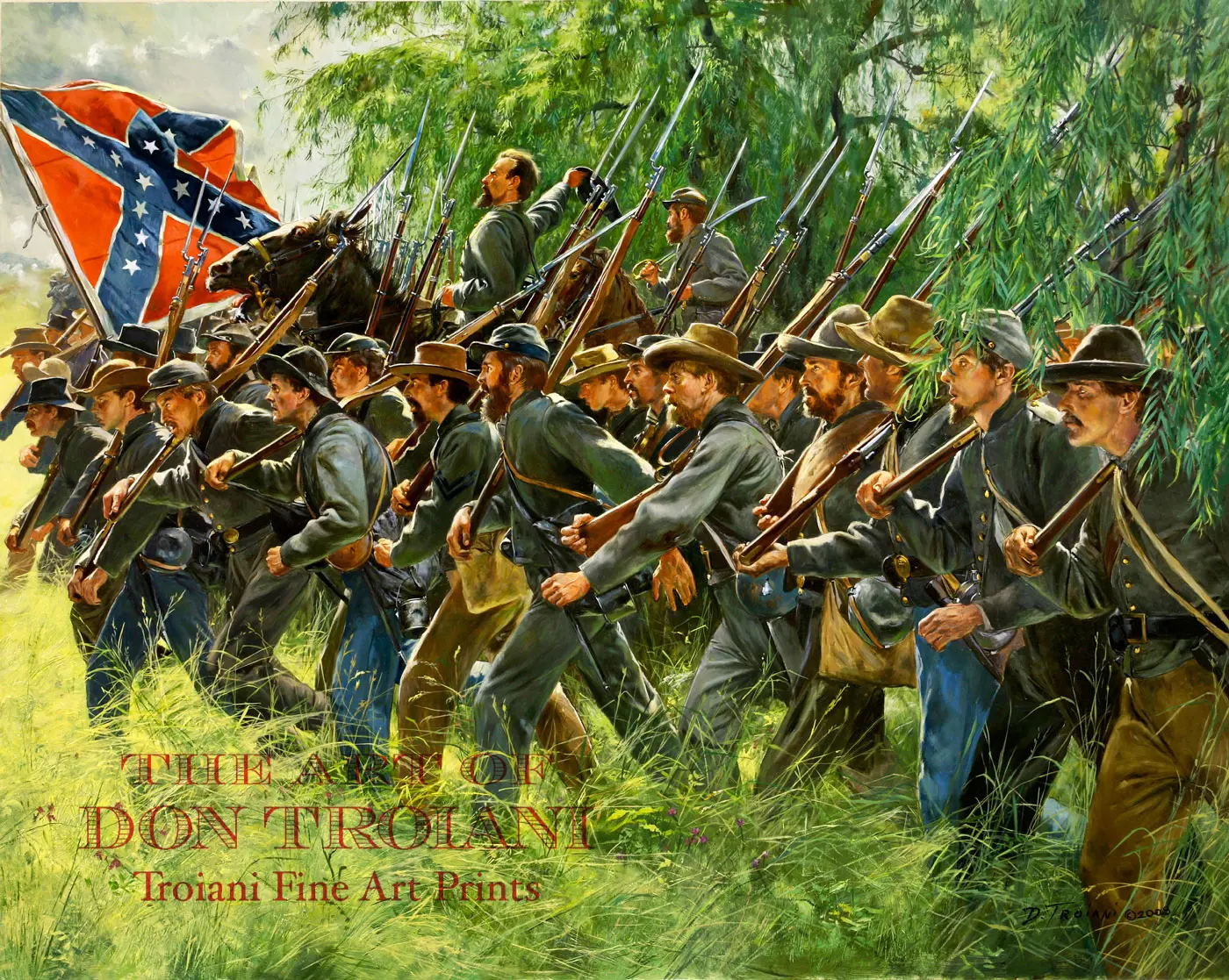 General J.B. Gordon At Gettysburg, July 1, 1863 - Canvas Giclee