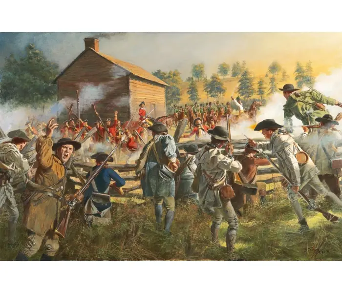 Huck's Defeat, Williamson's Plantation, 1780 - Canvas Giclee